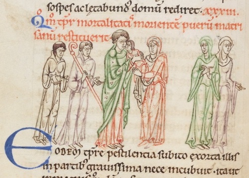 How, at a time of sickness, he restored a dying boy in health to his mother. © The Master and Fellows of University College, Oxford 